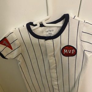 Carter baseball themed romper